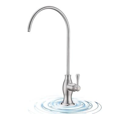 Imagem de Avola Torneira de filtro de água de cozinha sólida, torneira de água filtrada de osmose reversa RO para pia de cozinha, torneira purificadora de água potável sem lacuna de ar em níquel escovado