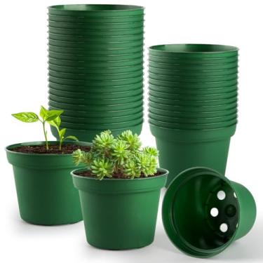 Imagem de RooTrimmer Pacote com 160 vasos verdes para berçário de 7,6 cm - mudas de plástico, iniciador de sementes, vasos de germinação com drenagem para plantas, suculentas, flores, presentes de jardinagem