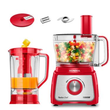 Imagem de Multiprocessador Mondial Turbo Chef Vermelho MPN-01-R 127V