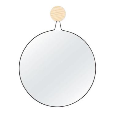 Imagem de Espelho Decorativo Twiza Preto 60 Cm Redondo - e2g Design