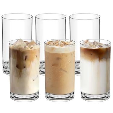 Imagem de Copo de água de plástico à prova de quebra REALWAY de 453 ml, copos transparentes e inquebráveis, pode ir à lava-louças e conjunto livre de BPA de 6, 6PACK