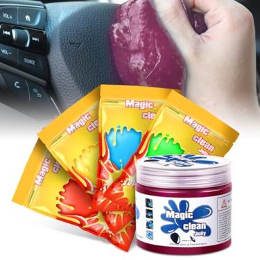 Imagem de Auto Dynasty Gel de limpeza de carro, pacote com 5, ferramentas universais de detalhamento automático 2024 para ventilação de ar interior do carro, limpador de poeira, geleia para impressoras, câmera