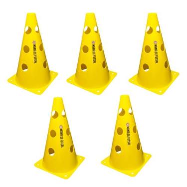 Imagem de Kit Com 5 Cones Mania De Futsal Com Furos Para Treinamento, Kitconefur