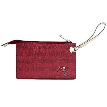 Imagem de Littlearth NFL Tampa Bay Buccaneers Bolsa feminina NFL Victory | Bolsa de pulso de couro vegano | Bolsa moderna, cor do time, 22,8 cm C x 16,5 cm L