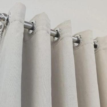 Imagem de Cortina De Janela Voil Gase De Linho Com Forro Blackout 4,00x2,60 Luxo