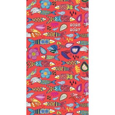 Imagem de Agenda de bolso 2026: Agenda de bolso mensal de dois anos (29 meses): agosto de 2025 - dezembro de 2027, 16,5 cm x 9 cm - Peixe divertido