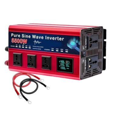 Imagem de 48V TO 110V,Inversor de energia de onda senoidal pura versátil com 5 tomadas CA, conversor de 5500 W 12 V/24 V/48 V/60 V/72 V CC para 110 V/220 V CA para residências, trailers