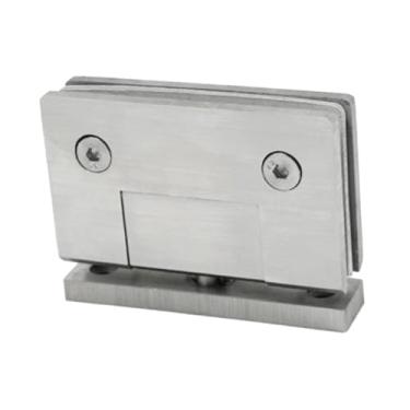 Imagem de predolo Dobradiça para porta de chuveiro, porta de vidro para chuveiro, rotação de 360 ​​graus, metal, grampo leve para portão de banheiro, grampo para, Escovado Reto