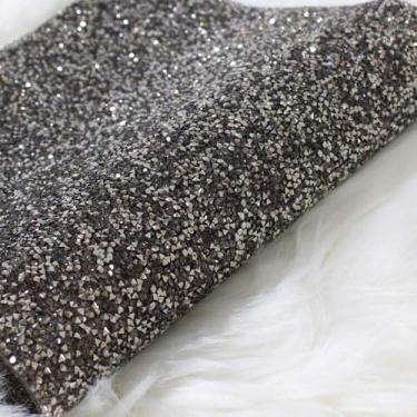 Imagem de EBANKU Tapete de mesa de unhas brilhante, almofada de descanso de mão para arte em unhas, ferramenta de manicure portátil lavável (preto)