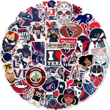 Imagem de Jemattely Adesivos de equipe de rúgbi - Adesivos impermeáveis de vinil de rúgbi de futebol para fãs de times - 50 peças para garrafas de água, bagagem, laptop, snowboard, decoração de telefone para