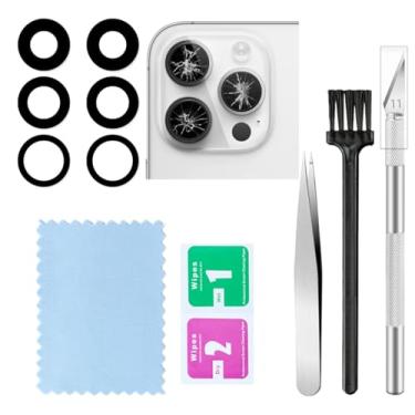 Imagem de 2 conjuntos de lentes de vidro para câmera traseira traseira para iPhone 14/iPhone 14 Plus com kit de ferramentas de reparo