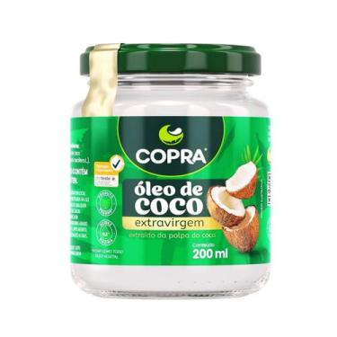 Imagem de Óleo de Coco Pote de Vidro 200ml Extravirgem Copra, Coco