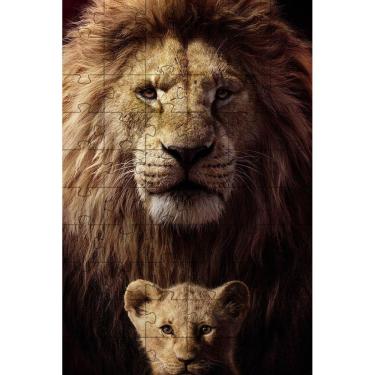 Imagem de 3 Quebra-Cabeças Educativo Grandes Felinos Inclusivo E