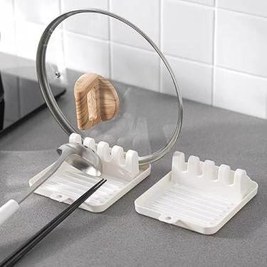 Imagem de Kit 2 Apoio de Colher e Talheres Multiuso Descanso Tampa de Panela Cozinha MIMI