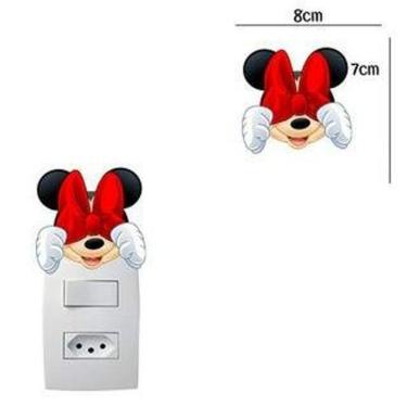 Imagem de Adesivo De Parede Para Interruptor Minnie Com Laço
