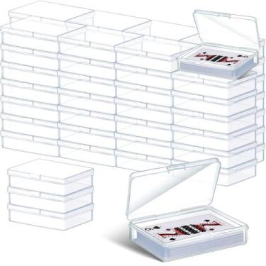 Imagem de Caixa de cartas de baralho de plástico transparente Vicenpal com 120 u