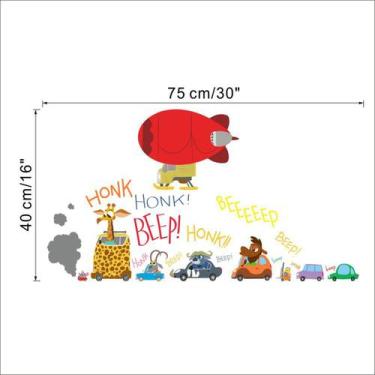 Imagem de Adesivo de parede Zootopia PVC para quarto infantil Nick Wilde Judy - 