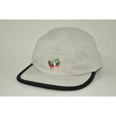 Imagem de Boné Bege Aba Reta Five Panel Money Fitão Masculino Feminino  LTX Slee