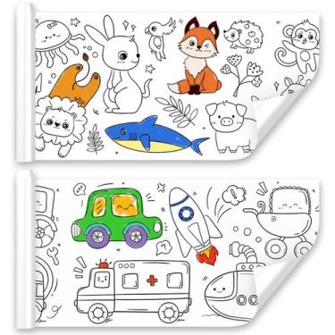 Imagem de Rolo de desenho infantil Keweis 300x30 cm, adesivos DIY