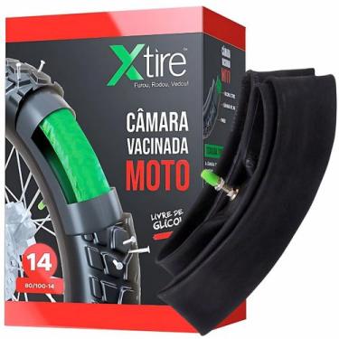 Imagem de Câmara de Ar Para Moto Xtire Com Vacina de Pneu Para Cg Titan Tornado 