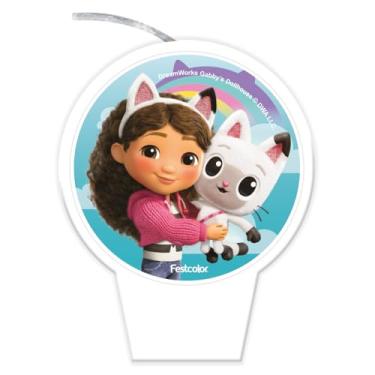Imagem de Vela Plana Casa Magica Da Gabby Filme - Embalagem com 1 unidade.