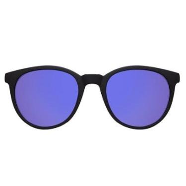 Imagem de Clip On Para Armação Hb Switch 0253  Fosco Lente Azul Espelhada Polarizada-Unissex