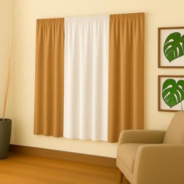 Imagem de Cortina Versátil 2,00X1,70 Para Sala Quarto Escritório Decoração Estil