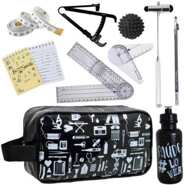Imagem de Kit De Fisioterapia Goniometro Martelo Buck - Love Saude, NECESSAIRE E