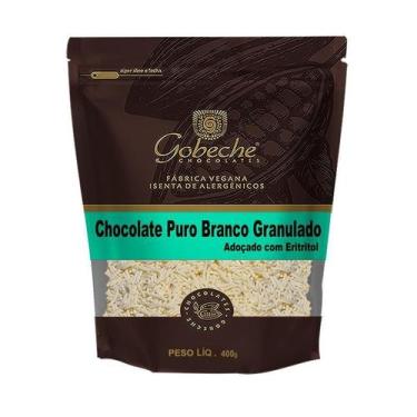 Imagem de Chocolate Puro Branco Granulado Gobeche - Adoçado com Eritritol - 400g