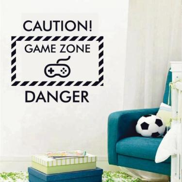 Imagem de Adesivo de Parede Decorativo Danger Game Zone Caution C2153 - V3 Shop