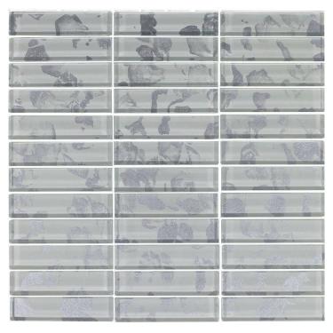 Imagem de Pastilha De Vidro Evolution White 9,5x2,3 Placa 30x30cm - 1313121004