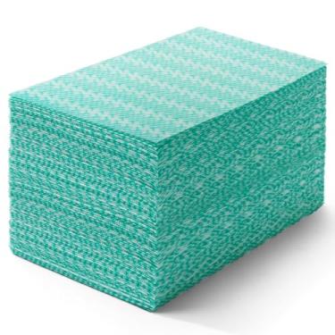 Imagem de Peachicha Toalhas de limpeza reutilizáveis, panos reutilizáveis, panos de prato, toalha prática multiuso de 50 unidades, lenços descartáveis de cozinha secos, duráveis, absoebentes, secam rapidamente