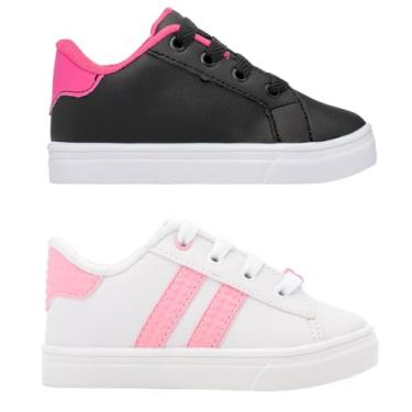 Imagem de Combo Infantil Feminino 2 Pares Tenis Casual Menina My Funfy Kids 3127A (Preto, BR, Criança de 1 a 3 anos, Numérico, 25)