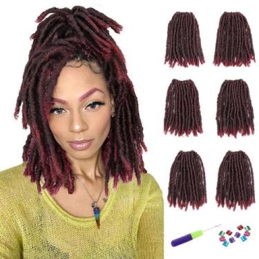 Imagem de Cabelo de crochê WIGNEE 8" 120 fios, mechas pré-enroladas