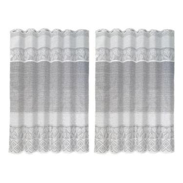 Imagem de Cortina Em Renda Para Cozinha De 2,20M X 1,20M - Branco - Campari