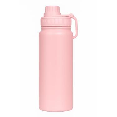 Imagem de Garrafa Térmica Inox 800ml – Parede Dupla, Isolamento a Vácuo,12h frio, 8h Quente, Infusor, Tampa Antivazamento, Ideal para Academia, Escritório e Viagem Alça Dobrável BPA Free (ROSA)