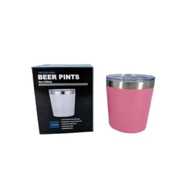 Imagem de Caneca Termica Copo TéMico Aço Inox Com Tampa AcríLico 250ml RemovíVel Quente Ou Gelado Leite Suco Agua(COPO 250ML GZ-536 ROSA)