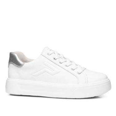 Imagem de Tênis Pegada Feminino em Couro Branco 211216-01-Feminino