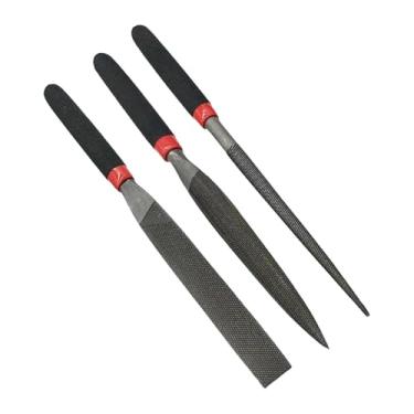 Imagem de Generic Mini limas de agulha, limas manuais, conjunto compacto de de aço para oficina, ferramentas de lima para trabalhos de entalhe e modelagem em miniatura, 3 Pecas