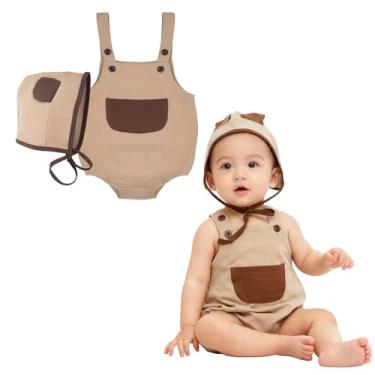 Imagem de AGQT Roupa de coelhinho para bebês meninas, fantasia de Páscoa, Dia das Bruxas, tamanho 0-24 meses, Urso 7148z2 - 2 peças, 12-18 Meses