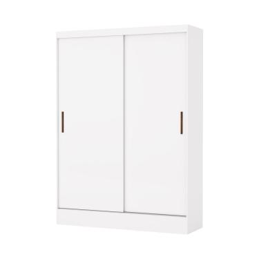Imagem de Guarda Roupa Solteiro Santiago 2 Portas 2 Gavetas Sem Espelho Carioca Moveis Branco