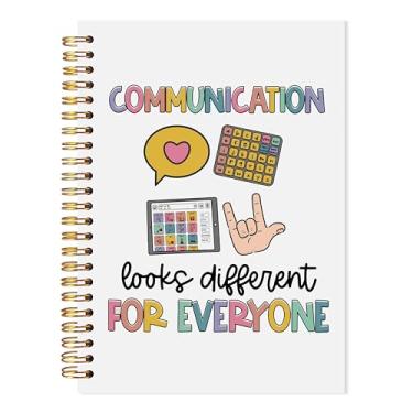 Imagem de LADOCK Caderno espiral para presentes de terapia da fala, presentes SLP para fonoaudiólogos, diário de terapia para conselheiros de terapeutas, diário de comunicação parece diferente para todos, 13 x