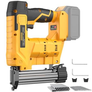 Imagem de Brad Nailer para bateria Dewalt 20V, pistola de pregos 2 em 1 e pistola de grampear com 1000 pregos e 1000 grampos, pistola de pregos calibre 18 para carpintaria de madeira 【Bateria não incluída】