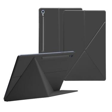 Imagem de Capa magnética para tablet Samsung Galaxy Tab S10 FE+ 13,1 polegadas (2025) com suporte para S-Pen, capa para tablet inteligente despertar/hibernar automaticamente, preta