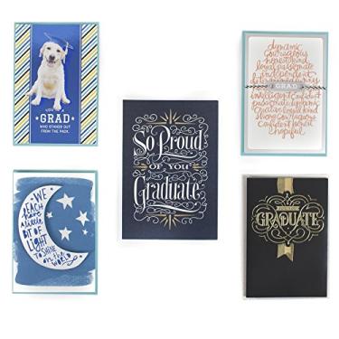 Imagem de Hallmark Variedade de cartões de formatura (5 cartões com envelopes), 5 cartas/5 designs (1699GMR7265)
