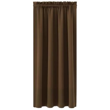 Imagem de Cortina com isolamento blackout para janelas curtas, cortina de poliéster grosso para quarto, banheiro, cozinha, 96 x 114 cm