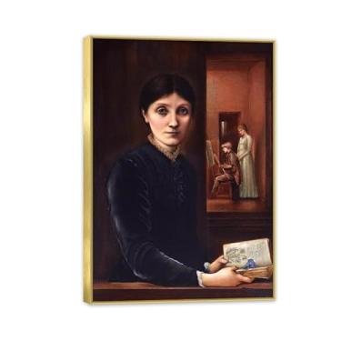 Imagem de SDYJ6GSW Edward Burne Jones Impressões de arte Georgiana Burne-Jones pintura em tela famosa arte de parede Edward Burne Jones decoração de parede para quarto sala de estar banheiro 100 x 70 cm