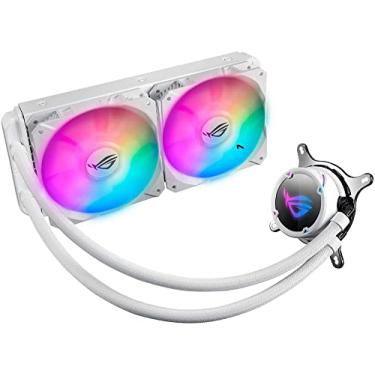Imagem de ASUS ROG Strix LC 240 RGB Edição Branca All-in-One Líquido CPU Cooler com Aura Sync RGB, e Dual ROG 120 mm endereçável RGB Radiator Fans