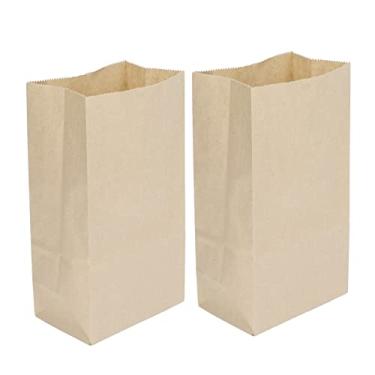 Imagem de KIMISS Saco de Papel Kraft à Prova de Graxa de 100 Unidades para Alimentos, Sacos de Mercearia Marrom Descartáveis ​​ideais para Sanduíches, Doces e Comida para Viagem (280x150x90mm)