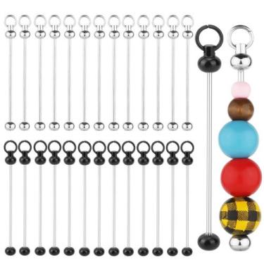 Imagem de Barras de chaveiro frisáveis PEUTIER em prata/metal preto, 50 unidades